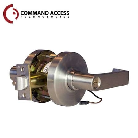 Grd1 24V Fail Secure Cylindrical Storeroom Clutch Lock L6 Lever Satin Chrome Request To Exit